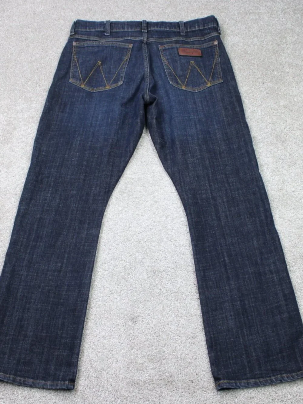 Wrangler Retro Jeans Mens 36x30 Blue Slim Boot Western Boot Cut 5-Pocket Denim